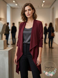 Nine West Women's Draped Open-Front Topper Jacket