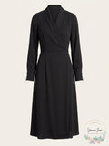 Alfani Faux-Wrap Dress, Size Large