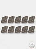 GlideRite 10-Pack 1-1/8 in. Weathered Nickel Square Cabinet Knobs