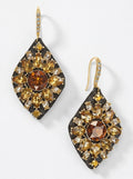 Inc Gold-Tone Multi-Stone Cluster Drop Earrings