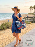 I.N.C. Beach Summer Vacation Tropical Straw Tote