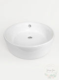 Eago EAGO 15.75-in White Round Counter Top Vessel Sink BA129