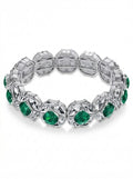 Charter Club Crystal and Stone Stretch Bracelet