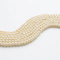 Weebee 200Pcs Glass Pearl Beads Loose Spacer Round Czech, Cream /4mm