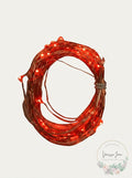 2PK Tiny Lites Battery Operated Indoor Silver Wire LED Light String, Red, 6-Feet