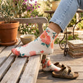 Lot of 3 INC Womens Printed Floral Socks/ Sheer Stripe Ankle Socks, One Size`