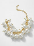 Thalia Sodi Gold-Tone Shaky Imitation Pearl Link Bracelet