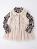 First Impressions Baby Girls 2-Pc. Faux-Fur Vest, Tulle-Hem Tunic, Size 24M
