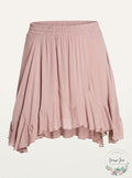 Free People Womens Pink Above the Knee Pleated Skirt, Size Small