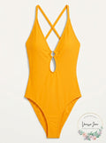 Bar Iii Like It or Knot Ribbed One-Piece Swimsuit, Size Small
