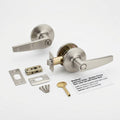 Kwikset Winston Privacy Door Lever Set with Round Rose from the SafeLock Series