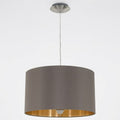 Eglo 1x60W Pendant W/ Satin Nickel Finish and Cappucino and Gold Shade