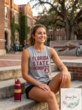 NCAA Florida State Womens Sleeveless Drop Tail Tank, Size Medium
