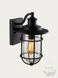 Globe 44308 Vintage Turner Wall Sconce, Natural, Black