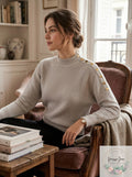 T Tahari Long Sleeve Mock Neck Sweater, Size Small
