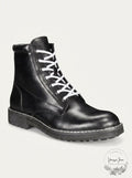 INC International Concepts Men’s Ivan Lace-up Boots, Black, Size 12