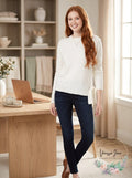 Hooked up by Lot Juniors Tie-Hem Sweater, Large