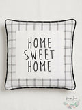 Lacourte Home Sweet Home 20X20 Square Decorative Pillow – White