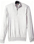 Dickies Mens Solid Jersey 1/4 Zip Mock, Light Grey Heather, Large