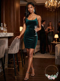 Sequin Hearts Womens Juniors Glitter Faux Velvet Party Dress, Size 3