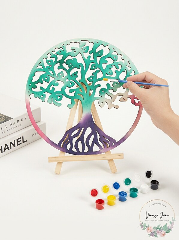 Simurg Round Tree of Life Wooden Wall Art Wall Hanging Decor Art Home Decoration