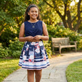 Beautees Big Girls Plus 2-Pc. Twist-Knot Top/ Skater Skirt Set, Size 16