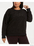 Calvin Klein Womens Plus Size Embroidered Sherpa Sweatshirt