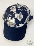 Inc Floral Suede Baseball Cap