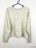 Circle X All Over Floral Sweatshirt Oatmeal, Size Large