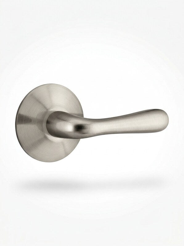 Emtek Privacy Lever Set with Modern Rosette and Basel Levers