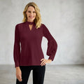 Jm Collection Sheer-Sleeve Top,Size XL