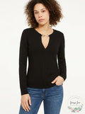 INC V-Neck Hardware Top, Size XS