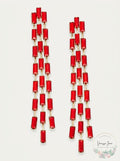 Thalia Sodi Gold-Tone Stone Triple-Row Linear Drop Earrings