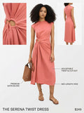 Derek Lam 10 Crosby Alba Keyhole MIDI Dress, Size 8