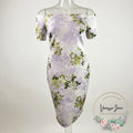 Calvin Klein Women's Off-The-Shoulder Floral Scuba Sheath Dress