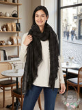 Cejon Basketweave Gauzy Travel Scarf & Wrap One Size