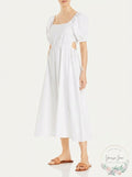 Ava and Esme Poplin Side Tied Cut-Out Dress, Size Medium