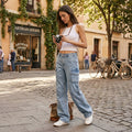 Rag and Bone Nora High Rise Wide Leg Cargo Jeans in Lakeside, Size 30