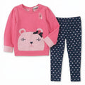 Kids Headquarters Little Sweater and Printed Leggings Set, Size 5T