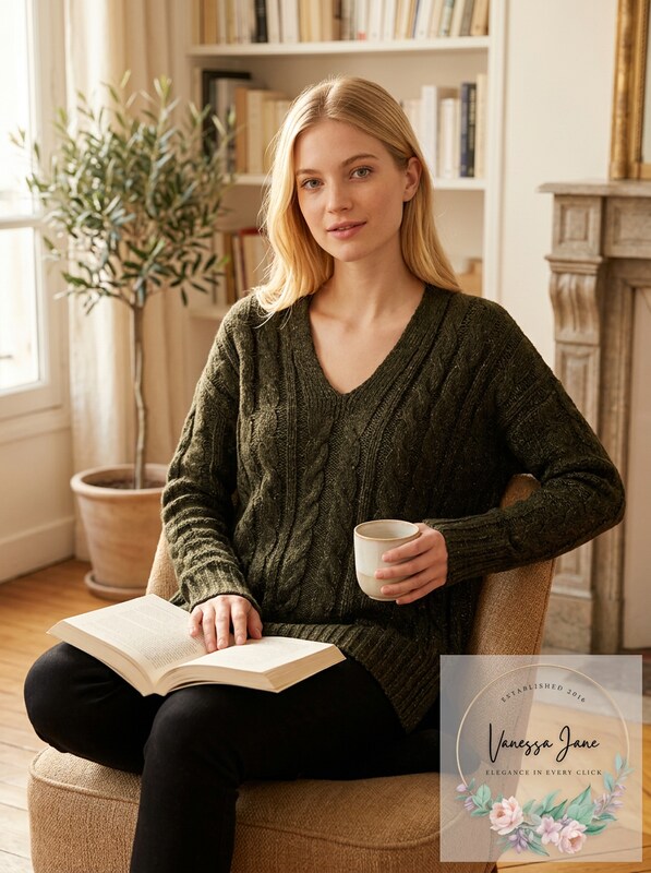 Love By Design Juniors Oversize Cable Pullover Sweater, Olive, Size Medium