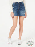 Vanilla Star Womens Juniors Denim Raw Hem Mini Skirt, Size 11