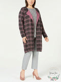 NY Collection Plus Size Jacquard Plaid Cardigan, Size 1X