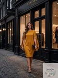 Alfani Scoop-Neck Cape Shift Dress, Size M