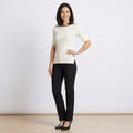 Lauren Ralph Lauren Velvet-Trim Boatneck Top, Size Medium
