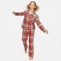Justice Girls Christmas Pajama Set Sparkle Plaid Holiday, Size 8