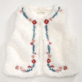 First Impressions  Girls Embroidered Faux Fur Vest, Size 3