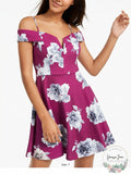City Studios Juniors Off-the-Shoulder Floral-Print Dress, Size 7