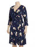 Leota Plus Felicity Floral-Print Faux-Wrap Dress, Size 3X