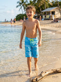 Laguna,Boys Speed Zone Striped Swim Trunks, Size 8
