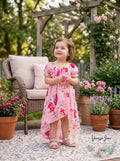 Rare Editions Girls Floral High-Low Dress, Size 2T